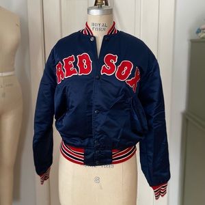 Vintage Red Sox stain bombed jacket